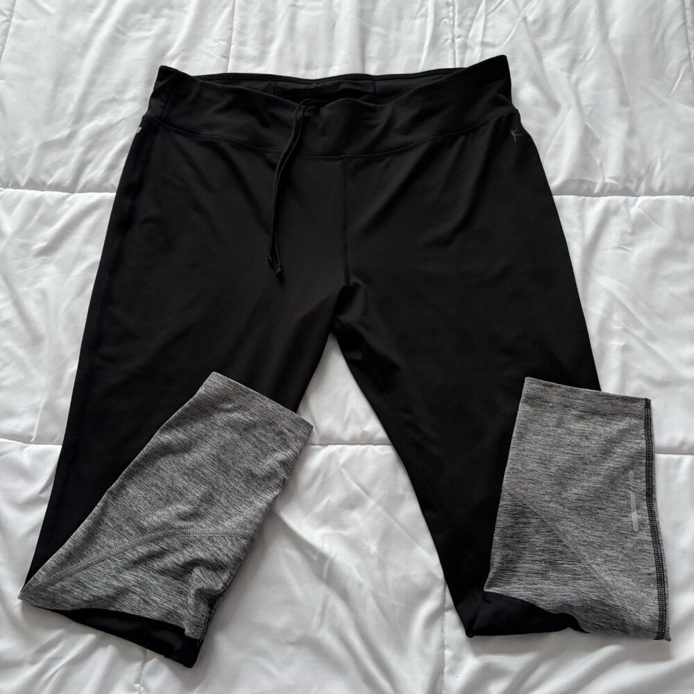 Womens Size XL Leggings Pantsโ Black Gray Drawstring Yoga Activewear Running Gym